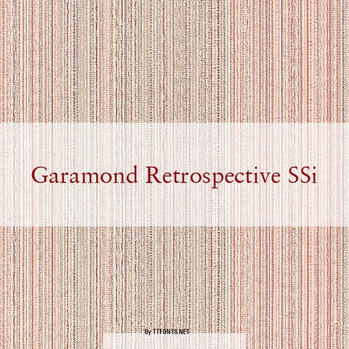 Garamond Retrospective SSi example